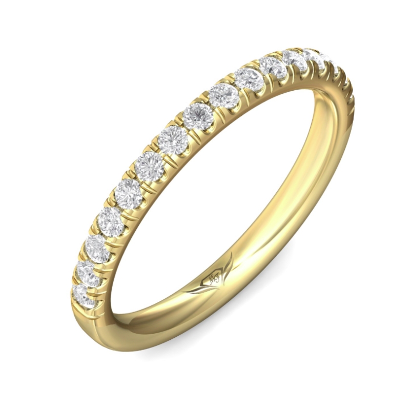 14KY Diamond 0.32CT H-I/I1 Wedding Band Ring Size 6.5