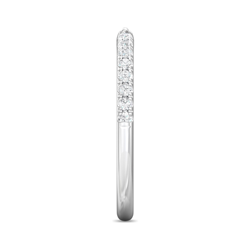 14KW Diamond 0.28CT H-I/SI2 Open Center Wedding Band Ring Size 6.5