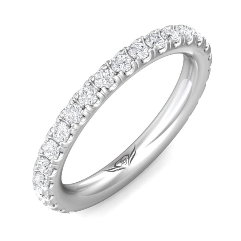 14KW Diamond 0.49CT H-I/I1 Wedding Band Ring Size 6.5