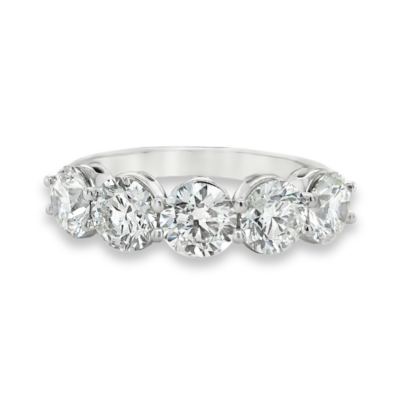 14KW Diamond 2.5ct J SI1 Wedding Band Ring Size 6