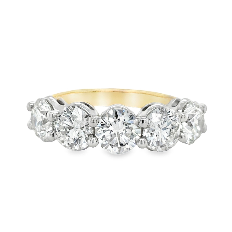 14KW/Y Diamond 3.50ct J SI1 Wedding Band Ring Size 6.25