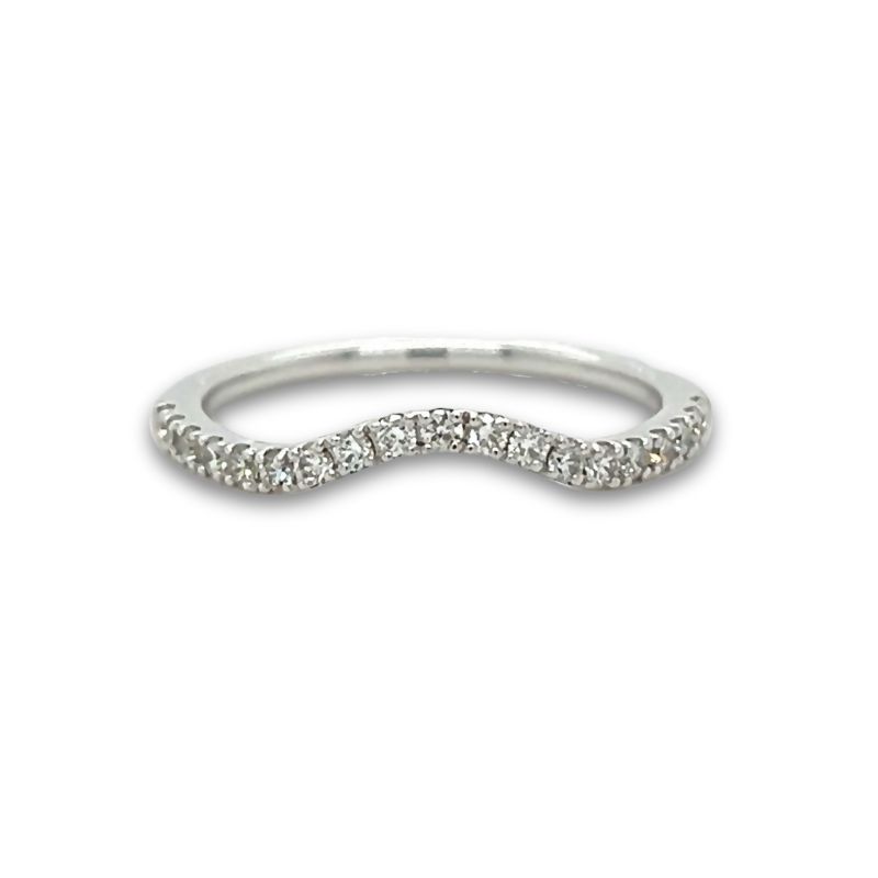 Curved Diamond Wedding Band