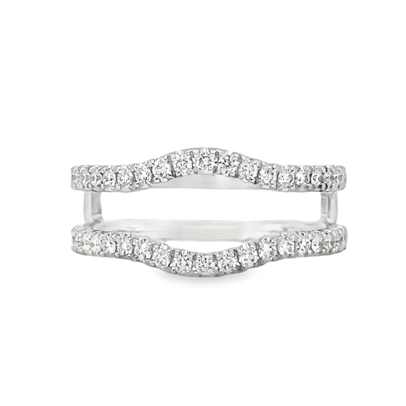 14KW Curved diamond 0.55ctw G/VS2 enhancer band Ring Size 6.5