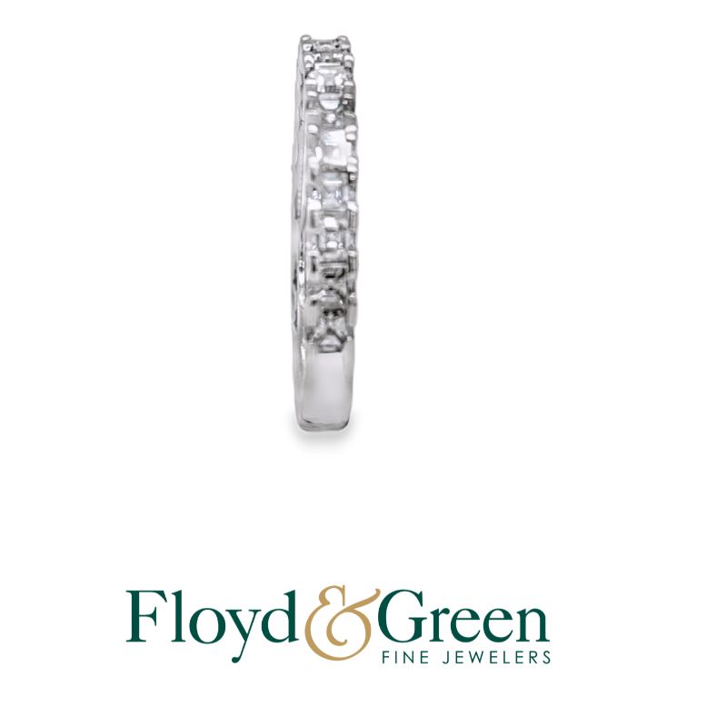 TACORI Platinum Diamond Band, 15 Asscher, 1.05ct, G VS1, Size 5