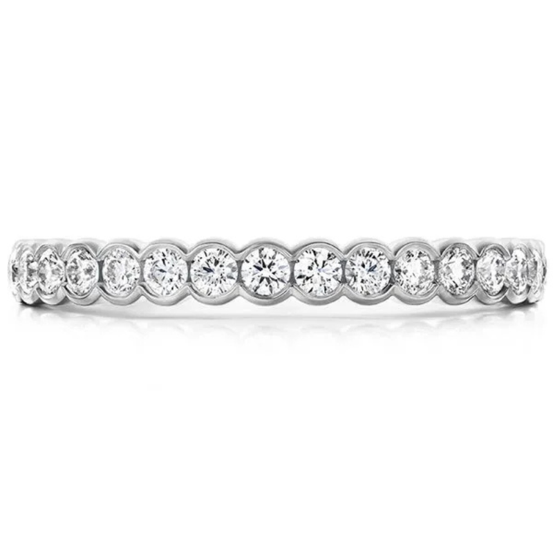 HEARTS ON FIRE Isabelle Bezel Set Diamond Wedding Band