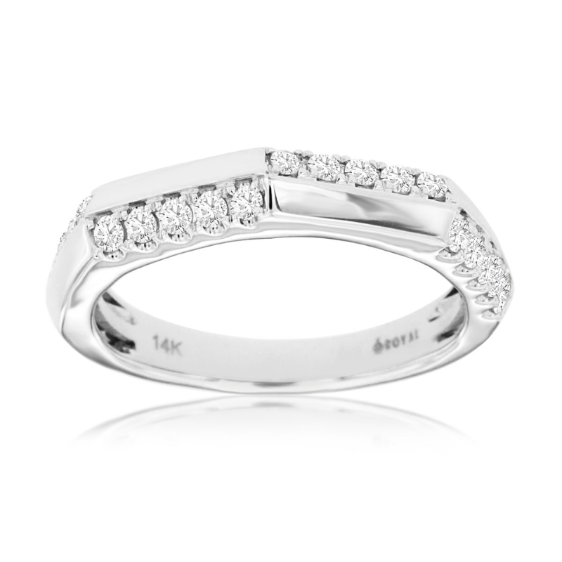 14KW diamond 0.33ctw wedding band size 7
