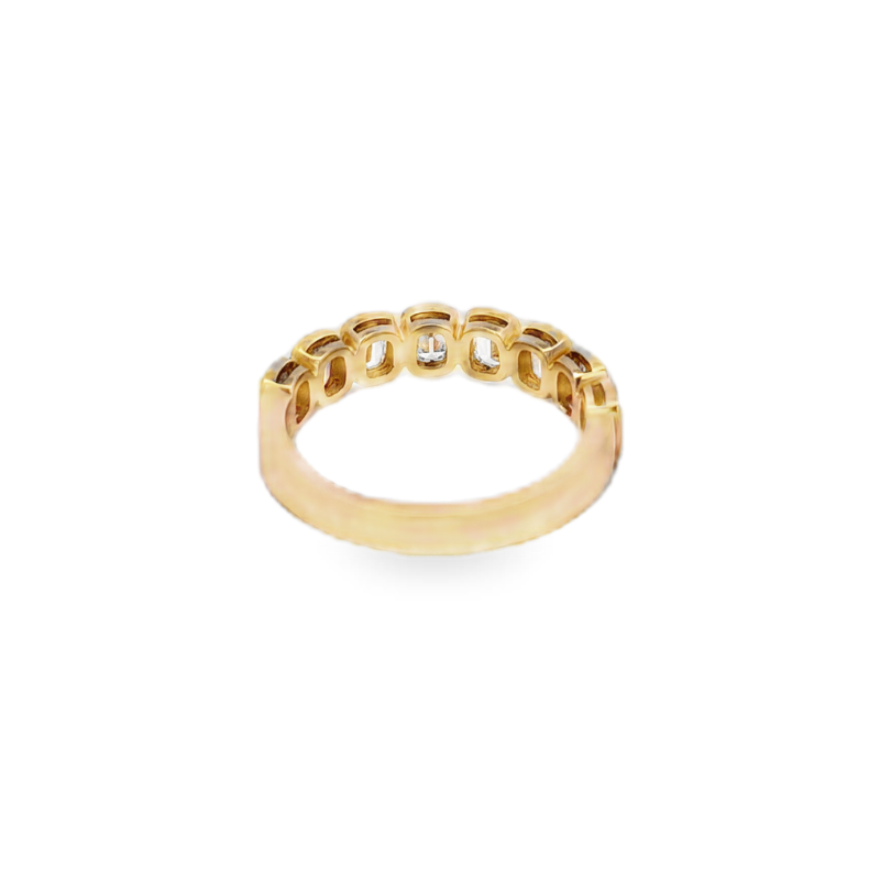 Henri Daussi Bezel Set Cushion Diamond Wedding Band