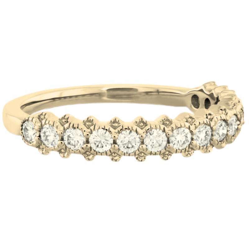 Hearts On Fire Liliana Bezel Milgrain Diamond Wedding Band
