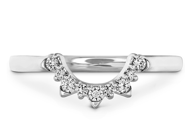 18KW Behati Tiara Diamond 0.11ctw GH/VS-SI Wedding Band Size 6.5
