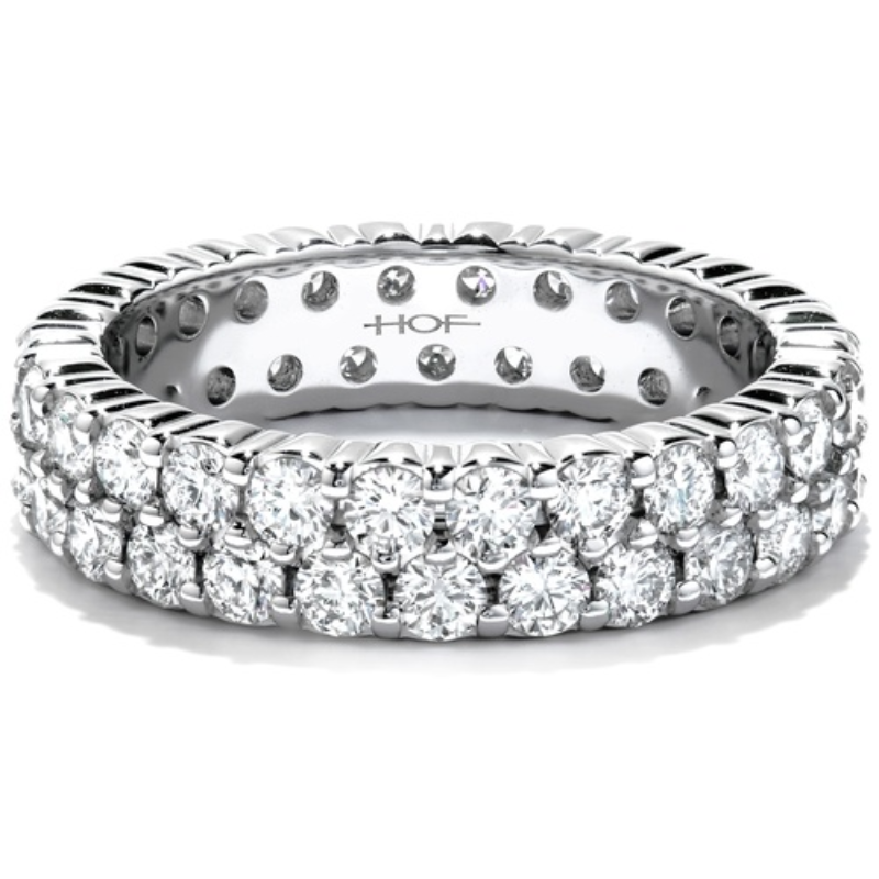 Hearts On Fire Double Row Eternity Band