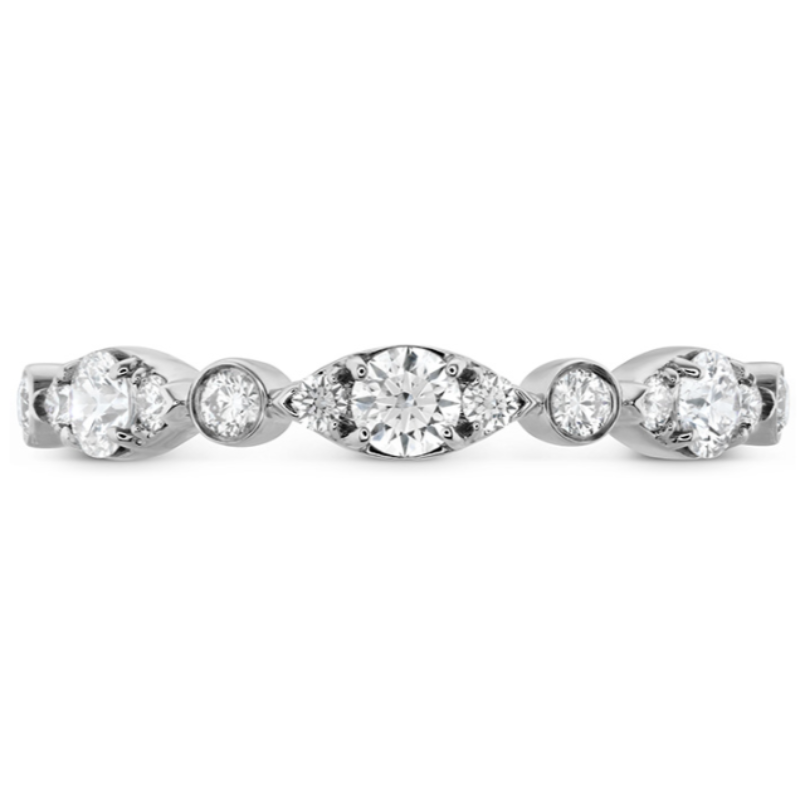 HOF 18KW 0.46ctw I-J/VS-SI Bezel Regal Band Size 6.5