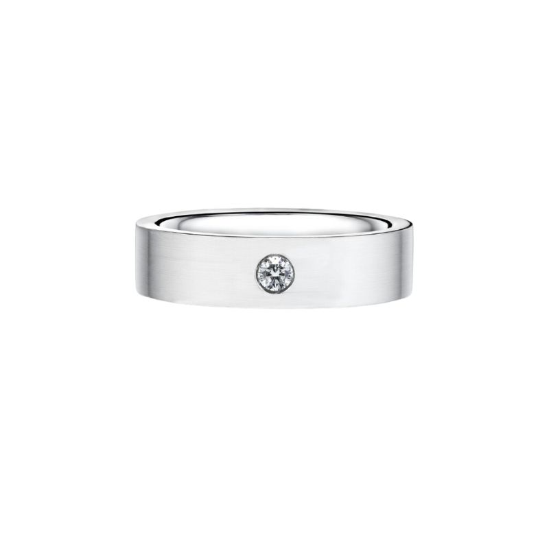 HENRI DAUSSI Men's Diamond Wedding Band