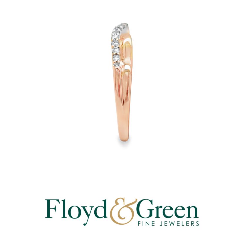 10K Two-Tone  Diamond Anniversary Ring, 17 Round, 0.22ct, H SI1-SI2, Size 7