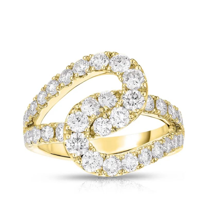 Interlocking Diamond Loop Ring