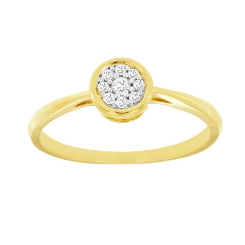 Round Diamond Cluster Ring