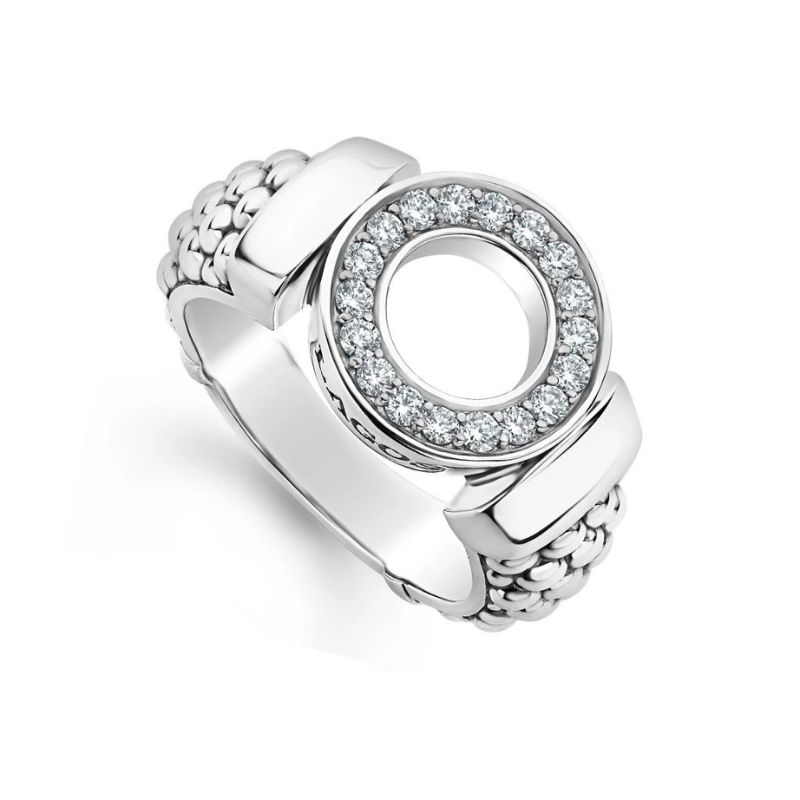 LAGOS Caviar Spark Diamond Circle Caviar Ring