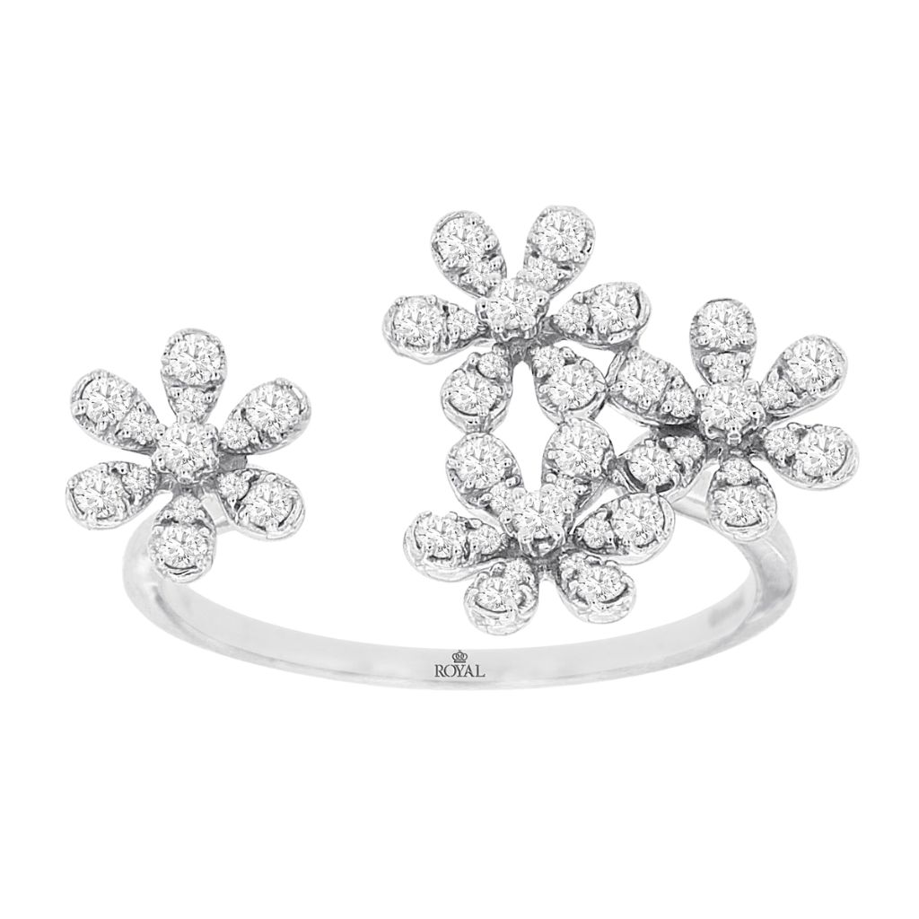 4 Flower Diamond Ring