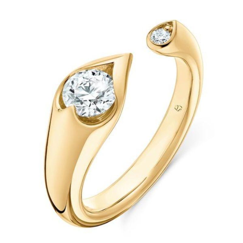 HEARTS ON FIRE LU Open Droplet Ring