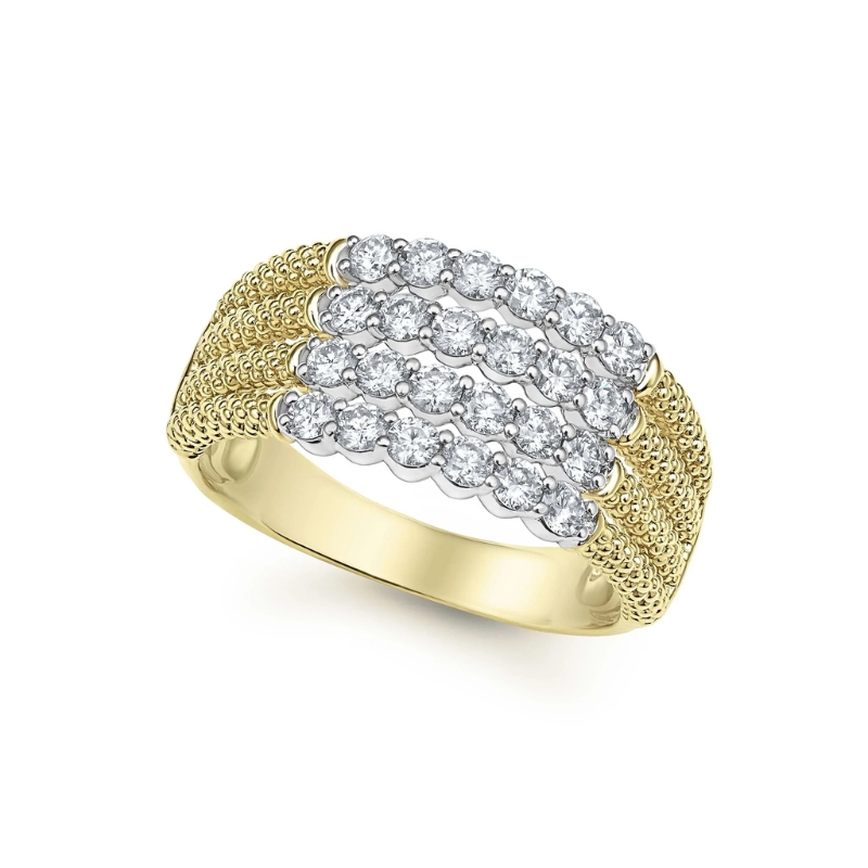 LAGOS Signature Caviar Four Row Ring