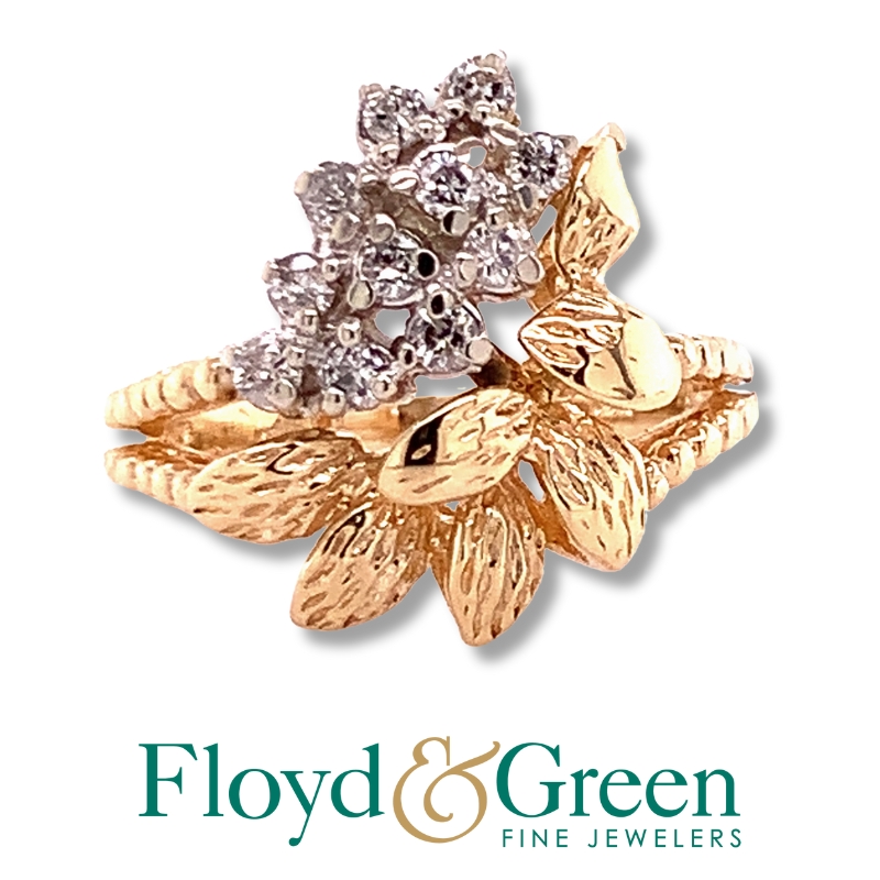 Diamond Floral Ring