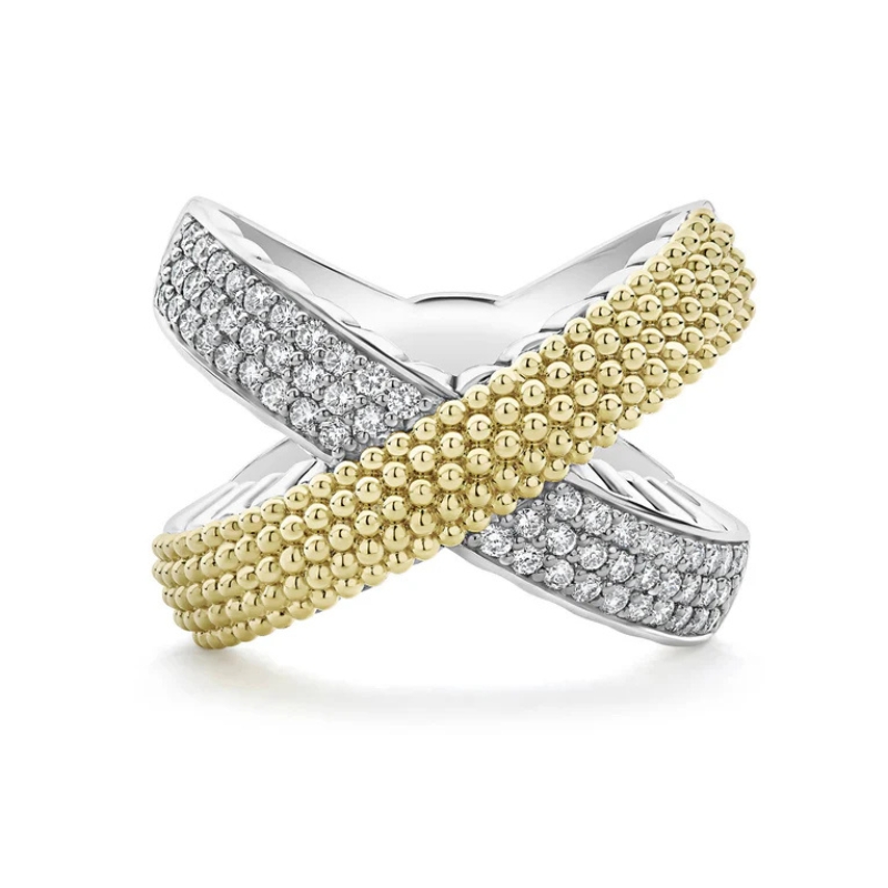 LAGOS Caviar Lux Diamond X Ring