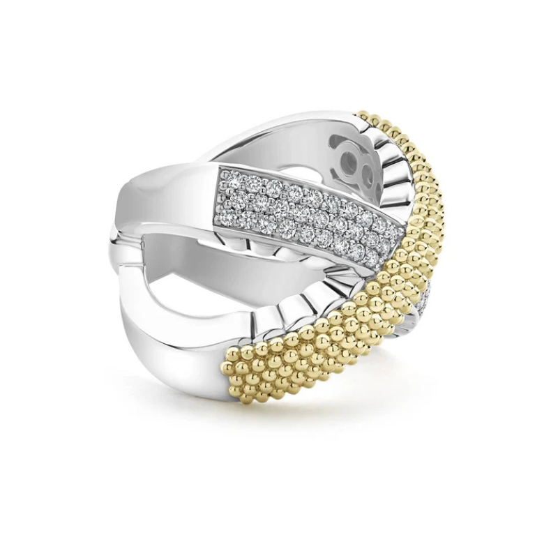 LAGOS Caviar Lux Diamond X Ring