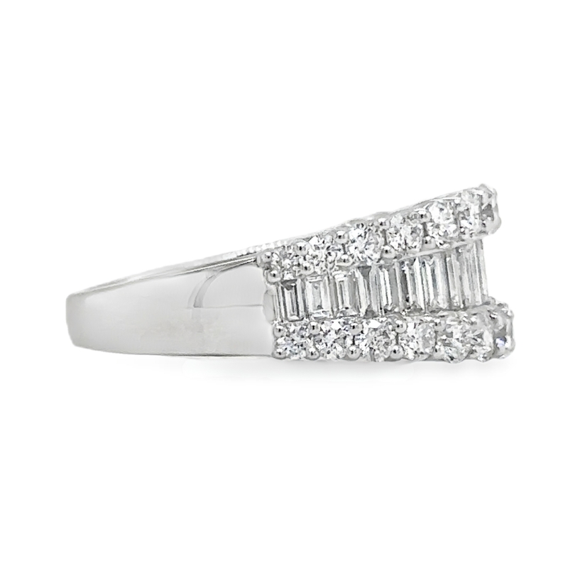 Three Row Diamond Ring