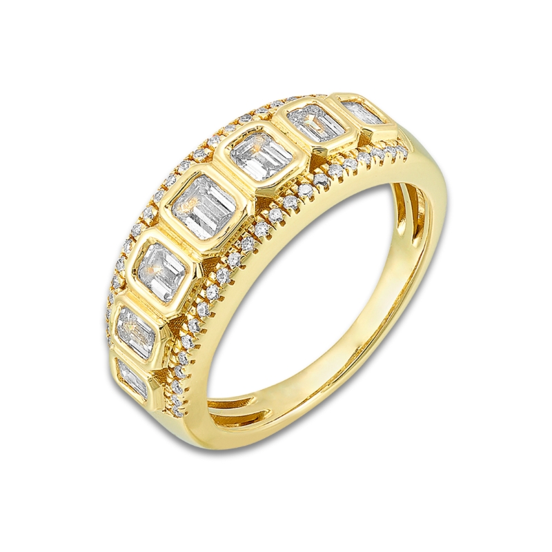 3 Row Diamond Ring