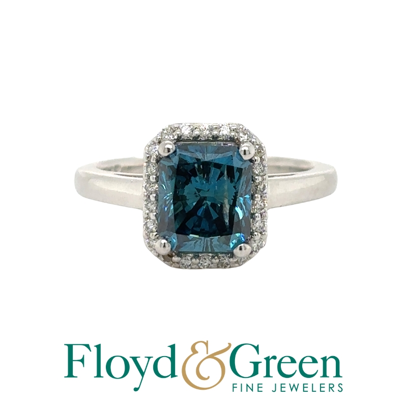 Blue Diamond Ring