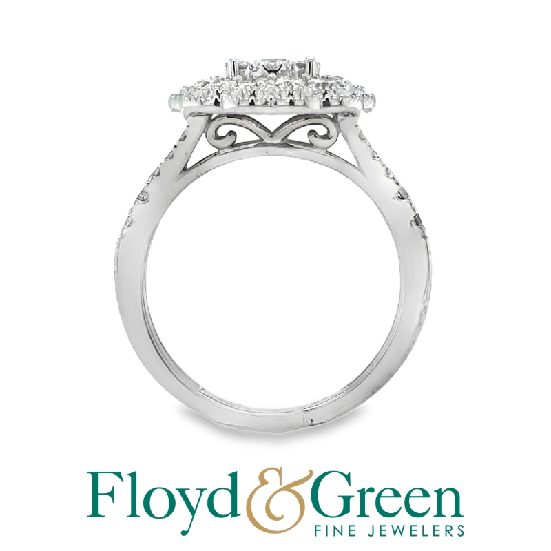 Diamond Double Halo Floral Ring