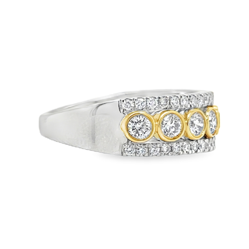 3-Row Diamond Band
