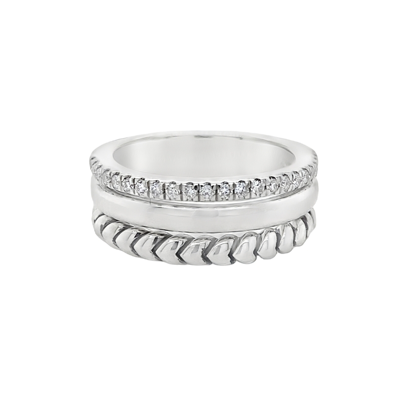 SS Dia .20ctw H-I I1 Ring Size 6.5