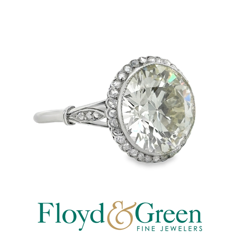 Old European Cut Diamond Halo Ring