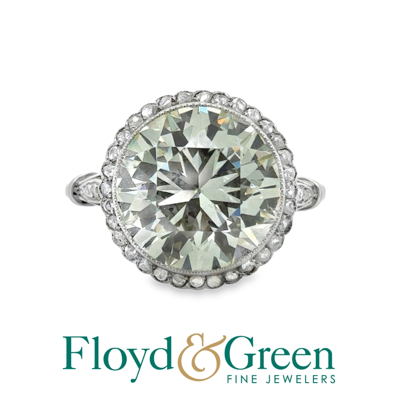 Old European Cut Diamond Halo Ring