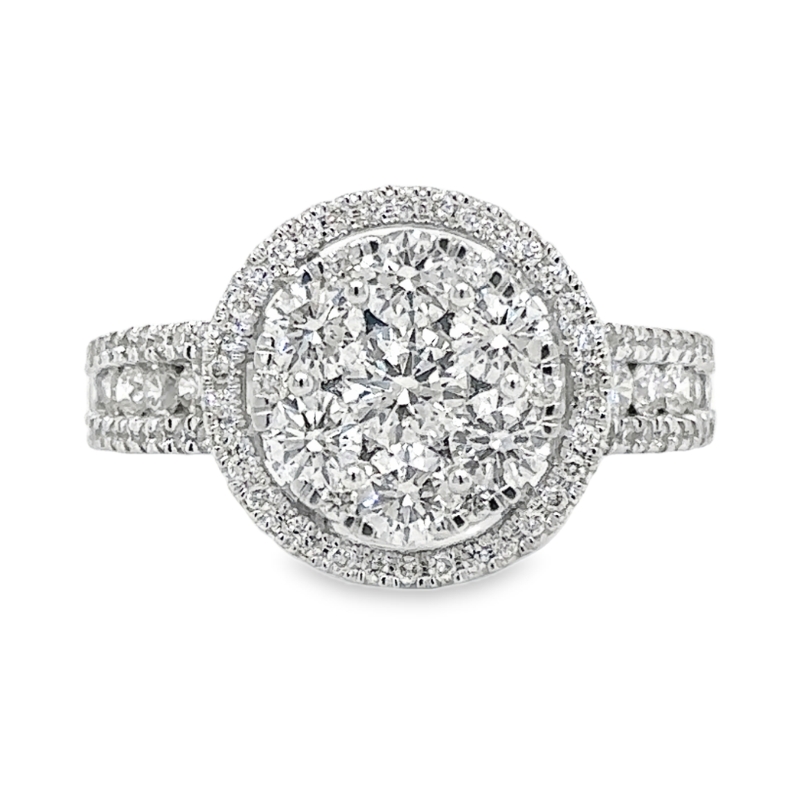 Diamond Cluster Halo Ring