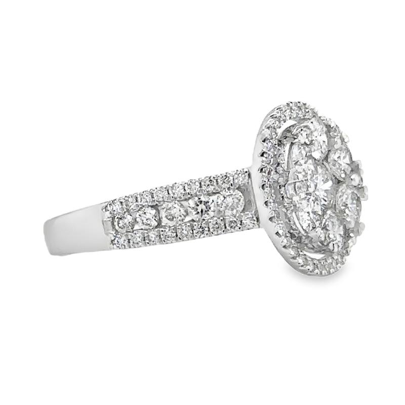 Diamond Cluster Halo Ring