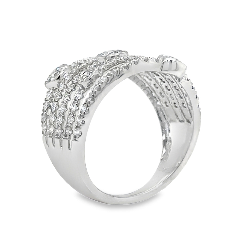 5 Row Diamond Ring
