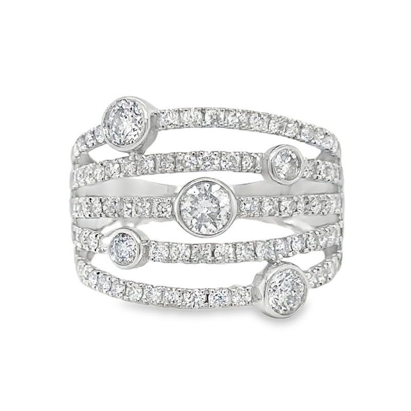 5 Row Diamond Ring