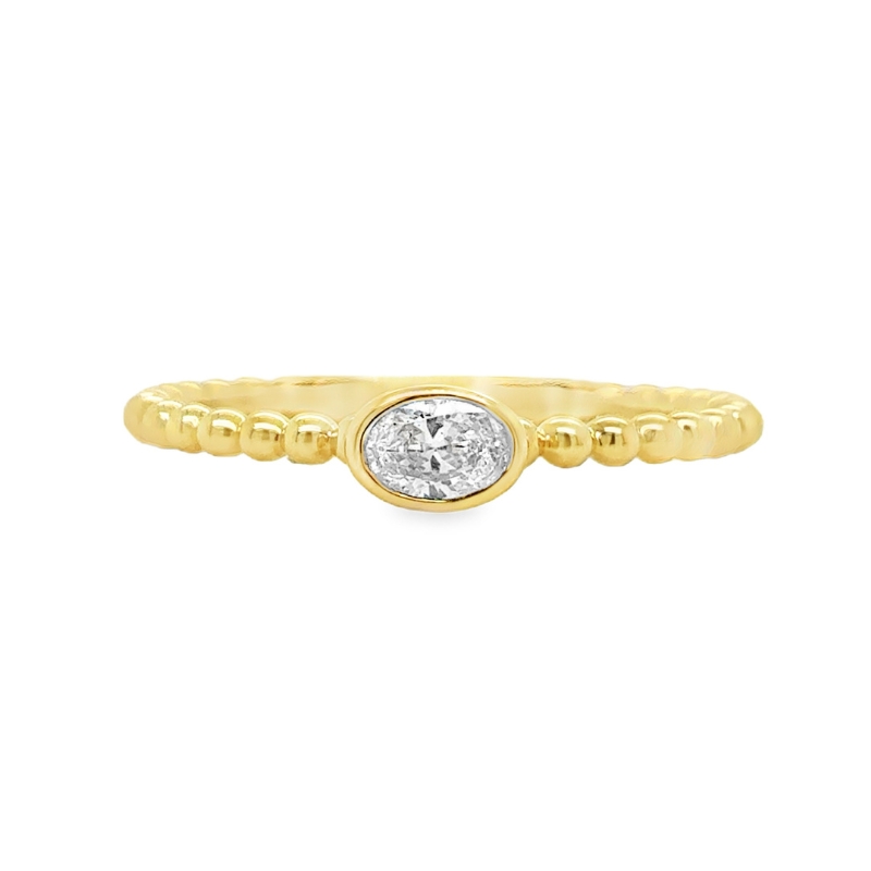 East to West Oval Diamond Ring