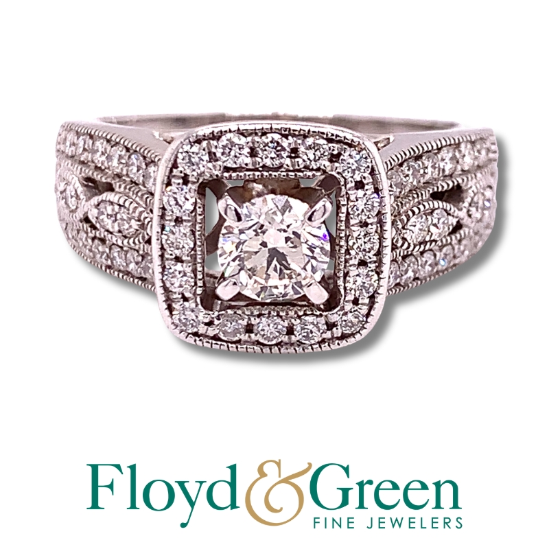 Diamond Halo Engagement Ring