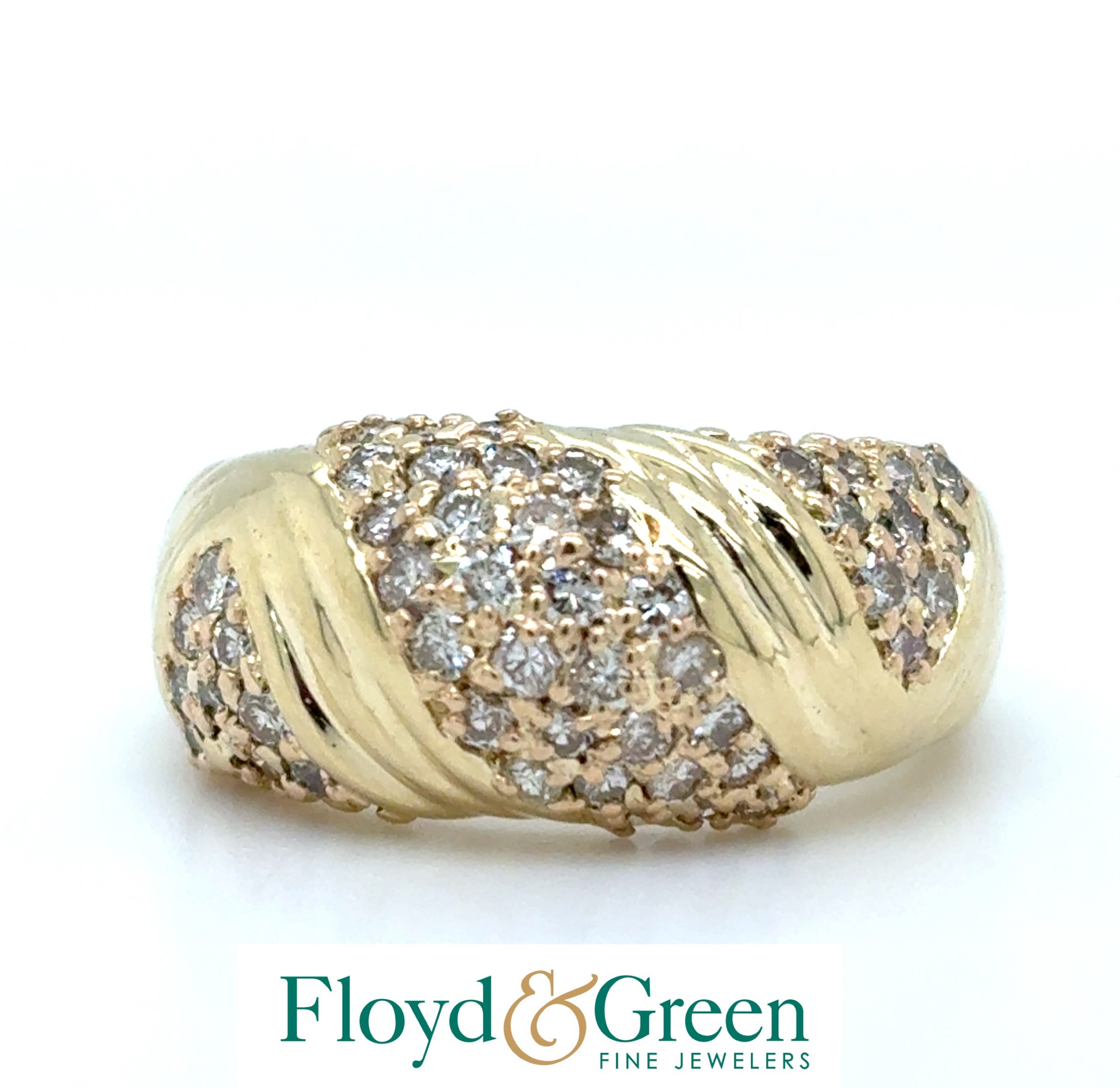 14KY Diamond Ring, 50 Round, 0.75ct, I VS2, Size 5.75