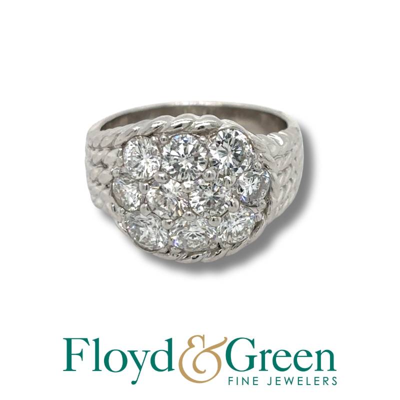 Diamond Cluster Ring