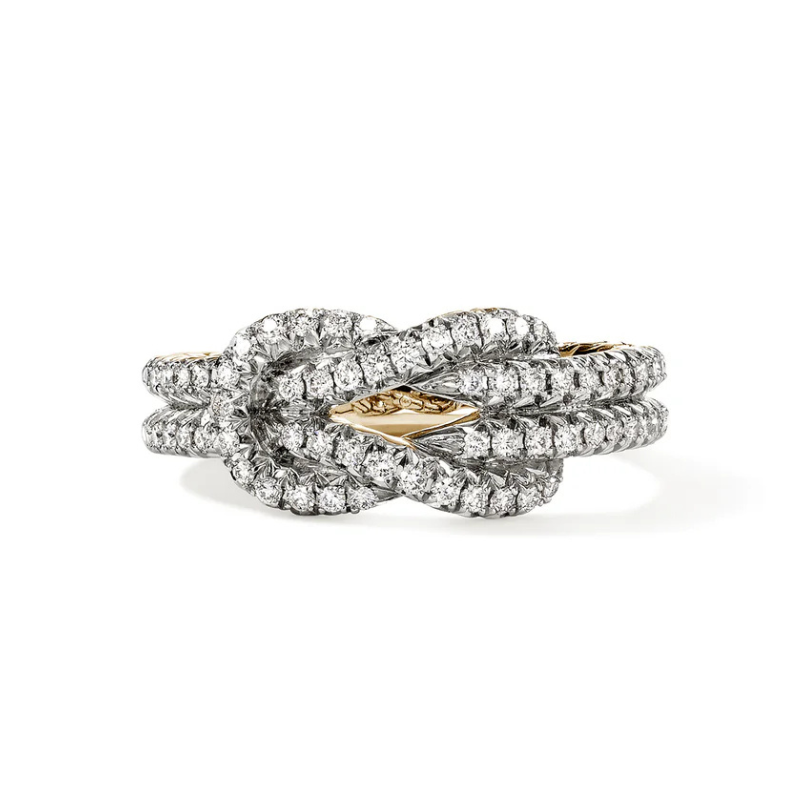 14KY Love Knot Diamond .48ctw Ring Size 7