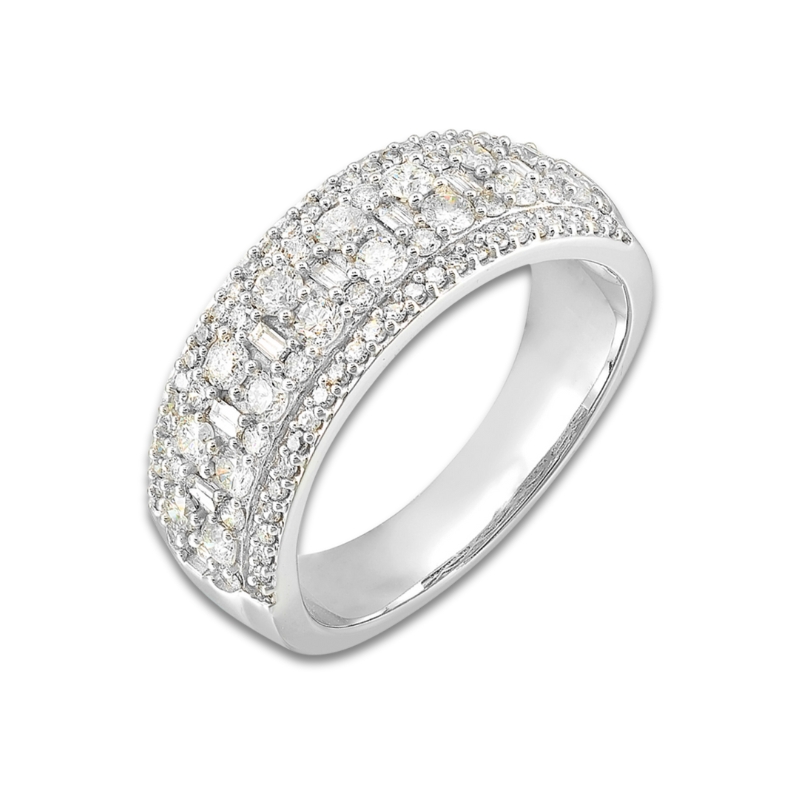 Diamond 5 Row Ring