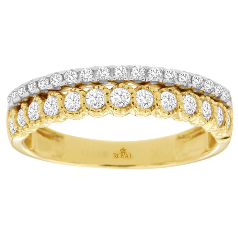 Double Row Diamond Band