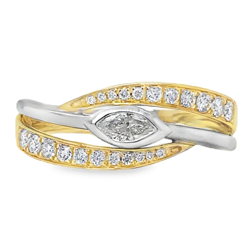 Two Tone Diamond Ring