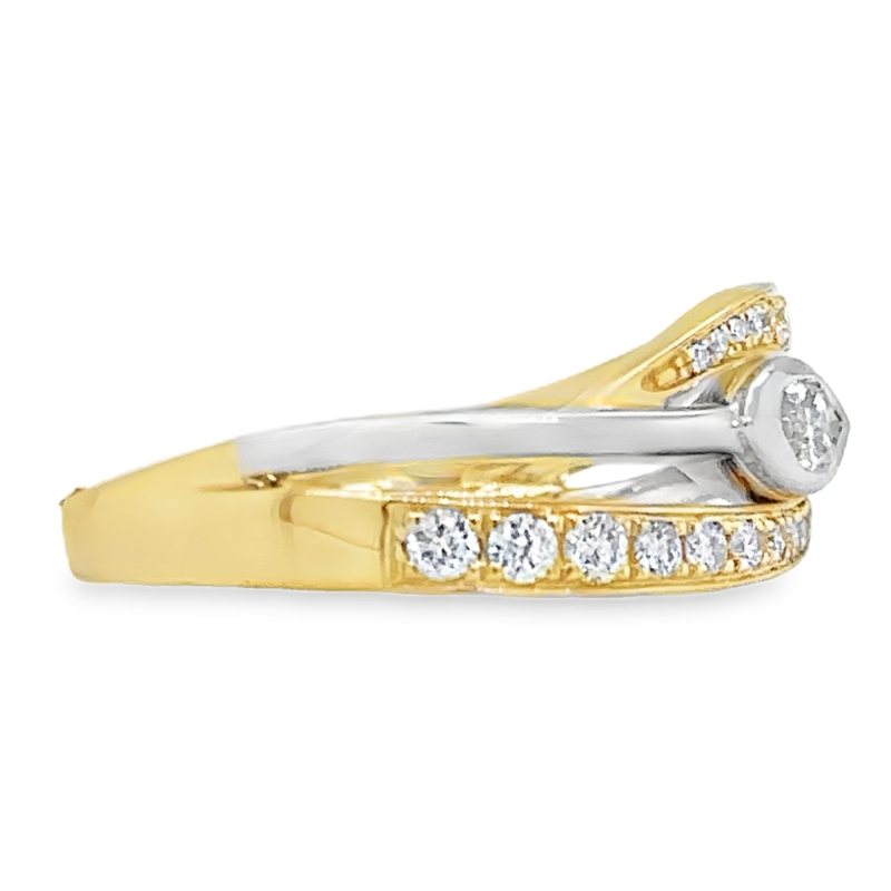 Two Tone Diamond Ring
