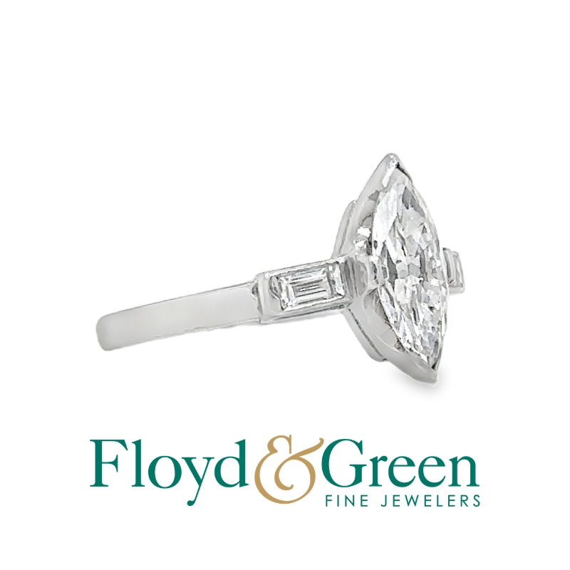 Vintage Marquise Diamond Engagement Ring