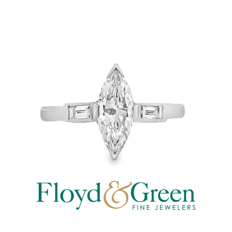 Vintage Marquise Diamond Engagement Ring