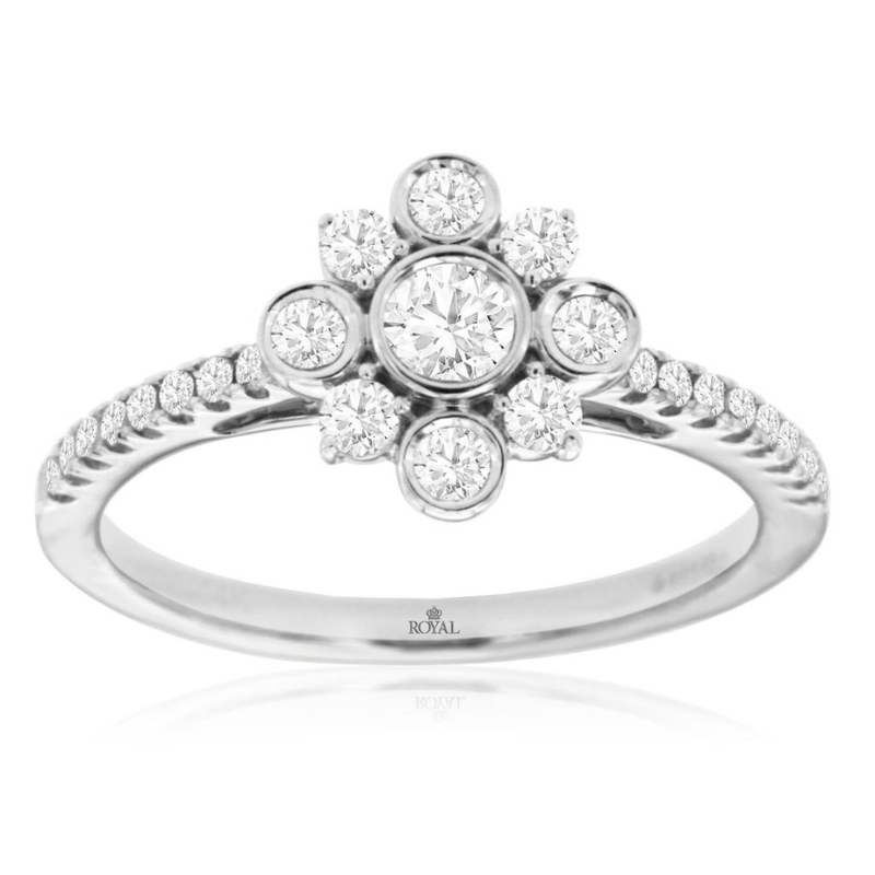 Diamond Flower Ring